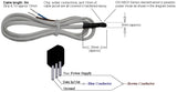 1WT_INL_POT_3m_2w: Inline potted 1-wire temperature sensor with 3m long, 2-wire cable