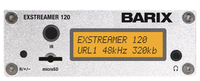 Barix Exstreamer-120:  IP-Audio Decoder with LCD Display and Micro SD slot.