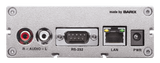 Barix Exstreamer-120:  IP-Audio Decoder with LCD Display and Micro SD slot.