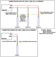 1WT_8SSP_3_SEQ_3m_4w: Sequenced 1-wire temperature sensor with 3 inch stainless steel probe and 3m cable.